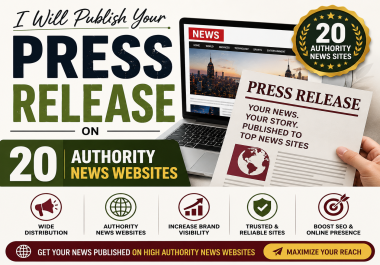 I Will Publish Your Press Release on 20 Authority News Websites