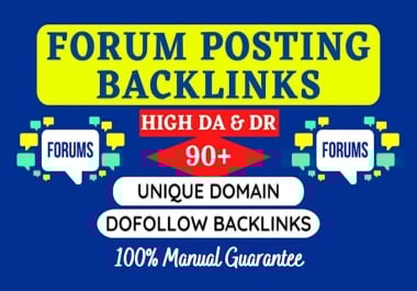 I will build 100 high DA forum backlinks to boost ranking