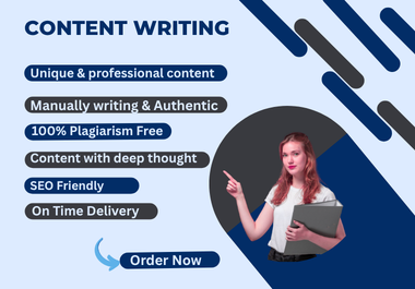 I will write SEO optimized high quality articles and blog content on any niche for your website