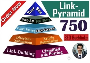 I Will Build a Powerful SEO 750 Link Pyramid for Website Better Rankings.