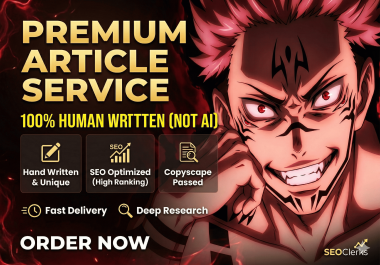 I will write a 700 words 100 human-written unique article - SEO Optimized