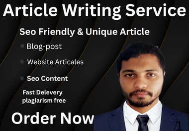 I Write High-Quality SEO Article Writing That Drives Traffic & Ranking