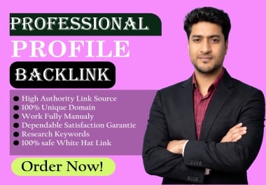 I will build high authority manual profile backlinks for SEO ranking & professional profile backlink