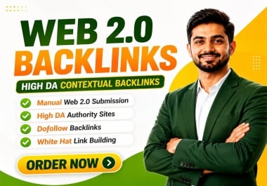 I will Manually Build Powerful 70 High DA Web 2.0 Backlinks for SEO Domination