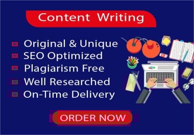 I will write a unique,  informative and fully plagiarism free content on any topic