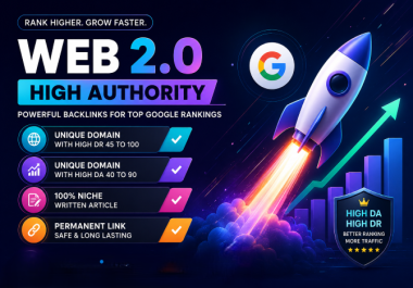 150 premium Web 2.0 High Authority Backlinks for Higher Google Rankings