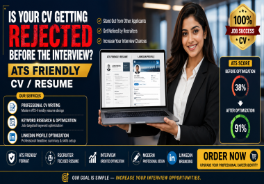 I Will Create ATS Friendly,  Job Winning Professional CV Resume and Optimize LinkedIn Profile