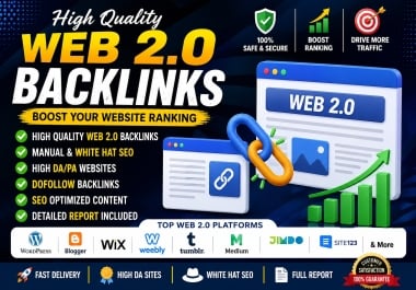 I will build manual web 2.0 backlinks with high DA authority