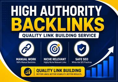I will build 50 high authority niche relevant SEO backlinks manually