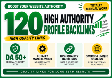 Get 120 Profile Backlinks for Your Website