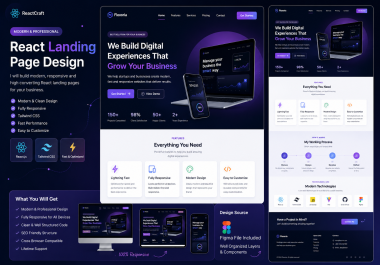 I will convert your Figma,  PSD or XD design into a responsive landing page