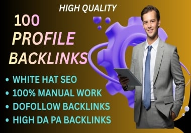 I will build powerful 100 profile backlinks for your website grow