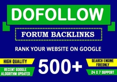 I will create 500 semi-automatic backlinks on forums and wiki sites
