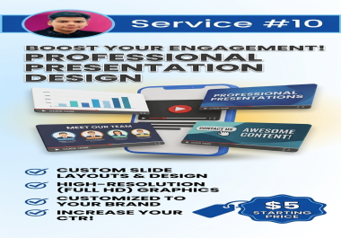 I will create high quality presentation slides and graphics