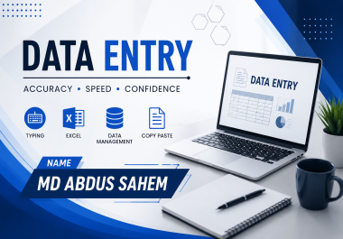 I will handle accurate excel data entry and web research tasks