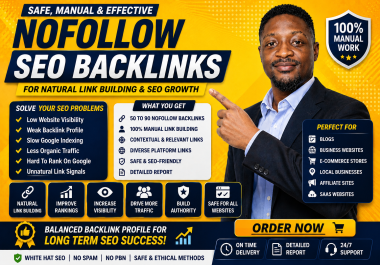 I will create 50 to 90 nofollow SEO backlinks for link building and google ranking