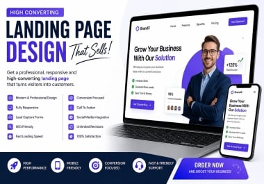 I Will Design a High-Converting Landing Page or Sales Page for small Business