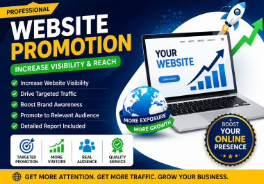 I Will Professionally Promote Your Website for More Online Exposure