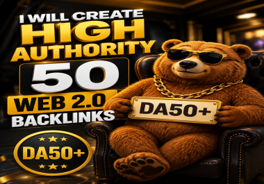 50 High Quality Manual Web 2.0 SEO Backlinks For Google Ranking Boost