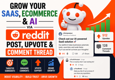 I Will reddit post,  upvote and comment to promote your saas,  AI,  ecommerce,  link