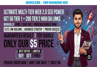 Google ranking create 250 high DA tiered SEO backlinks using manual Web 2.0 strategies