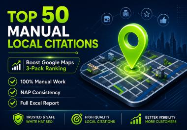 I will do Top 50 High-Authority Manual Local Citations for USA,  UK,  Canada,  Australia