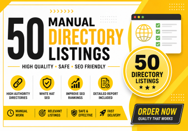I Will Manual 50 Directory Listing Service for Website with high DA/DR