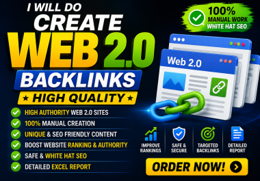 I Will Do Create 99 Web 2.0 Backlinks High Quality