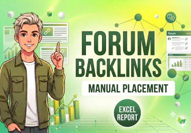 I will manually place 30 forum backlinks with an Excel report