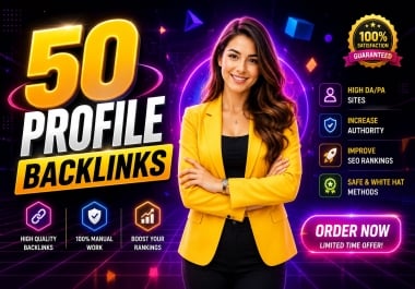 Will Build Professional Manual Profile Link Building for Websites
