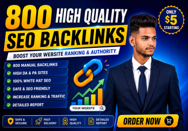 I Will Create 800 High Quality SEO Backlinks for Better Google Rankings