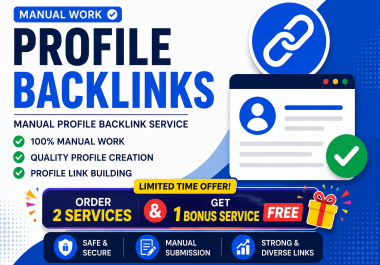 I Will Build Manual 800 Profile Backlinks for Website SEO