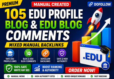 105 High Authority Profile & Blog Comments Manual SEO Backlinks 15