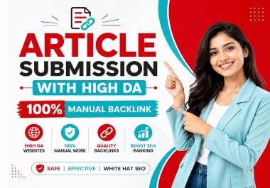 I Will Do 50 High Authority Article Submission for Better SEO Rankings