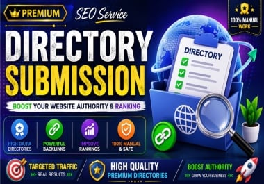 Premium 120 Manual Directory Submission Backlinks for Better Google Rank