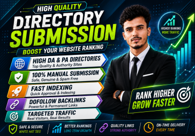 Provied 120 Directory Submission Dofollow High Quality Backlinks