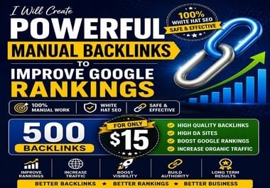 I Will Create Powerful Manual Backlinks to Improve Google Rankings