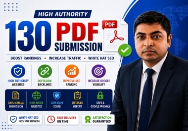 I will provide 130 high authority PDF submission service for organic SEO