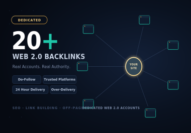 I Will Build 20 High Quality Dedicated Web 2.0 Backlinks For SEO
