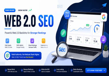 100 Premium WEB 2.0 Backlink for Better Rankings, Trust & Long-Term SEO