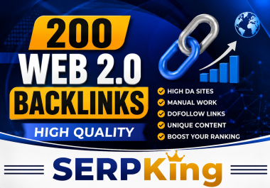 200 Authority Web 2.0 Permanent Backlinks for Better SEO