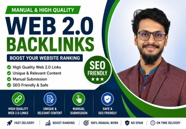 I Will Create 20 High Quality Manual Web 2.0 Backlinks for SEO