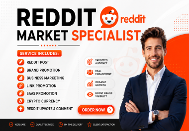 I Will Promote Your Website,  Business,  Brand,  SaaS,  Using Reddit SEO Posts And Comments