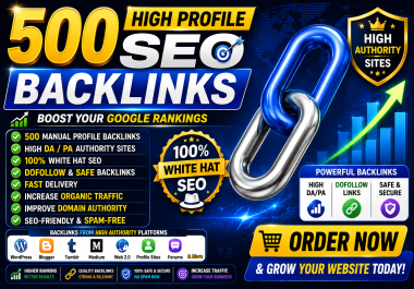 I Will Build 500 High Authority Profile Backlinks for Off Page SEO