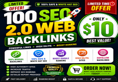 I will build 100 SEO 2.0 web backlinks to improve your website visibility