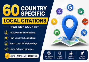 I Will Build 60 Local Citations for Your Target Country