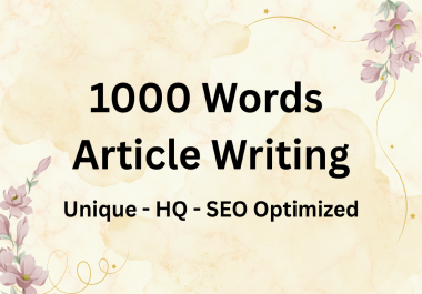 I Will Write Premium 1000-Word Blog Articles with SEO Optimization