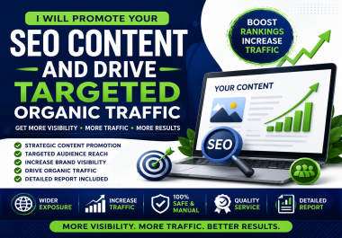 I will do Website Promotion That Increases Traffic,  Visibility & Online Growth