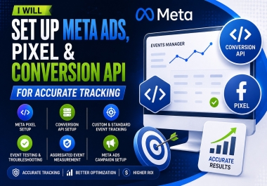 I Will Set Up Meta Ads,  Pixel and Conversion API for Accurate Tracking