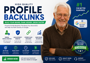 Build 100 High Authority Profile Backlinks to Improve Google Ranking